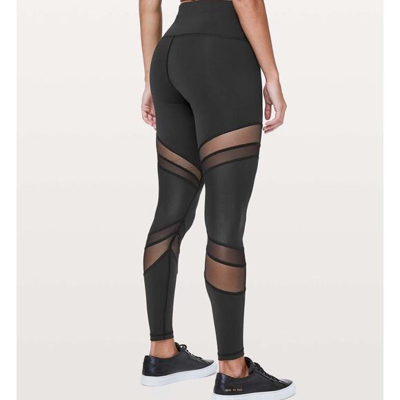 Lululemon Seek The Heat Tight Black Size 6 High Rise Sexy Gym Run Workout - Picture 2 of 10
